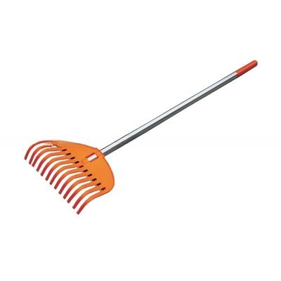 Telescopico manico in alluminio Rake da giardino di plastica per facile raccolta di foglie e detriti