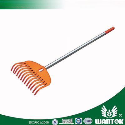 Telescopico manico in alluminio Rake da giardino di plastica per facile raccolta di foglie e detriti