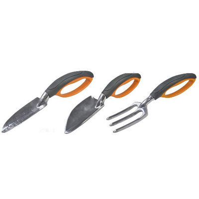 Strumento di giardinaggio include forchetta 3 pezzi pesante scopa a forchetta a mano impostato con presa grande