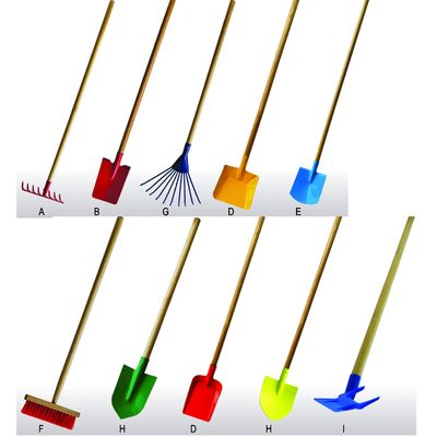 10pcs attrezzi da giardino set con manico di legno lungo supporto multifunzionale e personalizzato